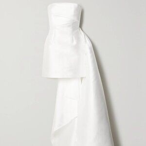 NWT Solace London Meyer Strapless Asymmetric Faille Mini Dress